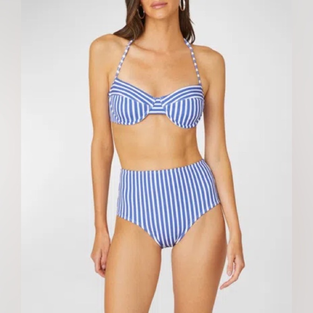 Shoshanna brand new Blue Striped Women's Bikini Set